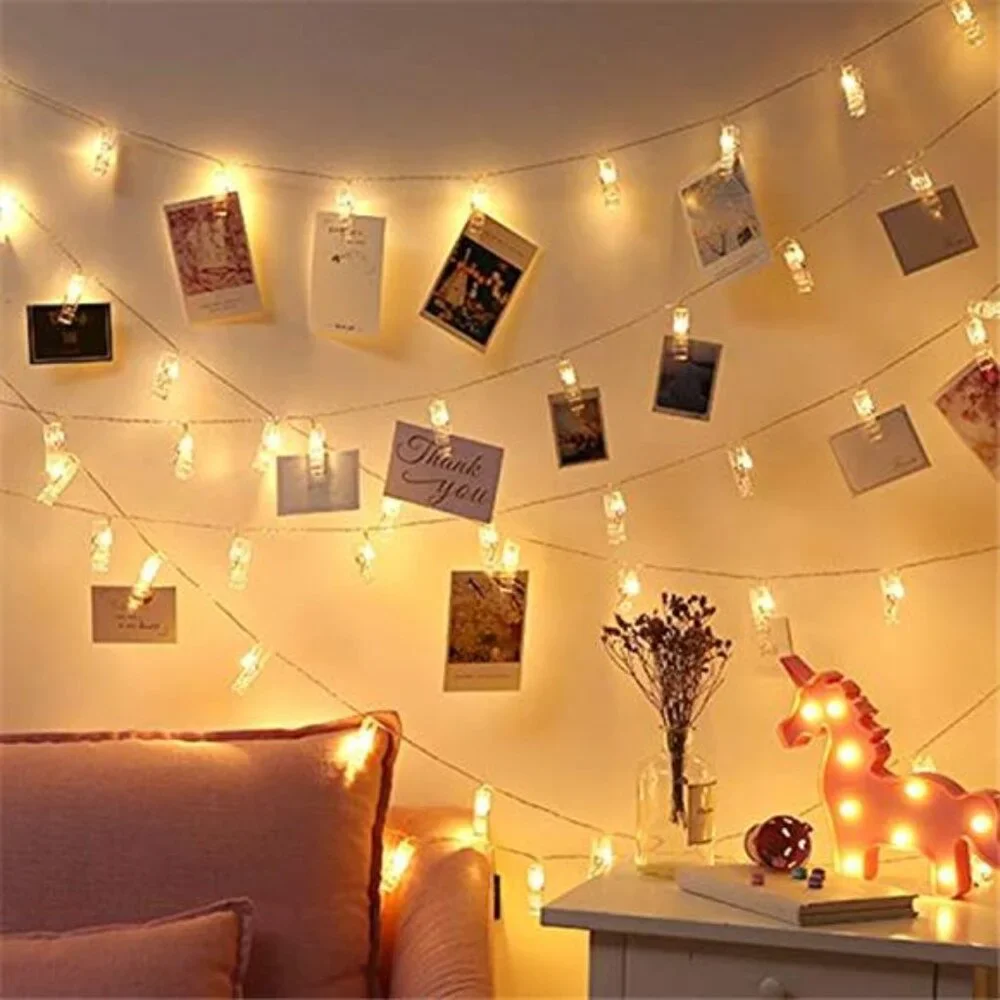 Photo Clip String Lights 17Ft 50 LED Fairy Lights Bedroom Dorm Decor